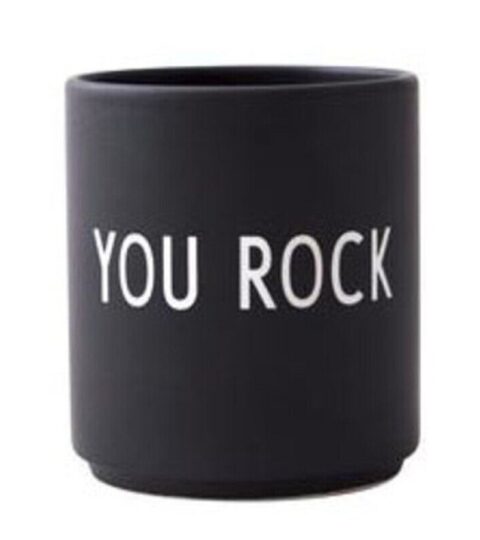 Design Letters  | Design Letters Becher 8 Cm Favourite Freundschaft You Rock Schwarz