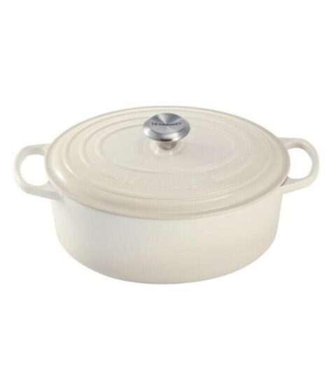 Le Creuset  | Le Creuset Brater M.D. Oval 31 Cm Guss Signature Meringue