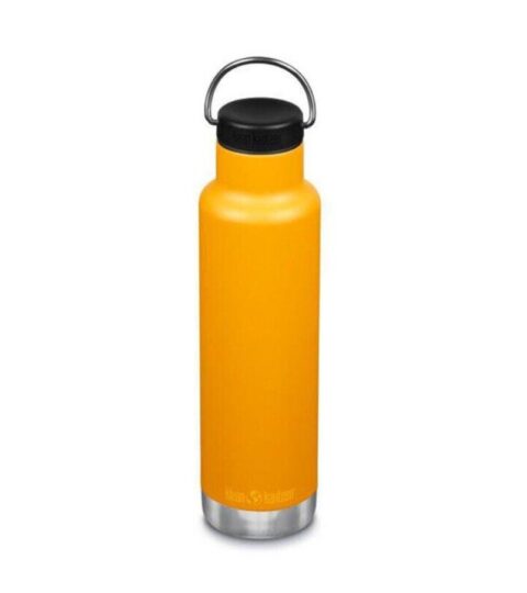 Klean Kanteen Trinkflaschen | Klean Kanteen Trinkflasche Classic Iv Gelb Matt Vakuumisoliert 592Ml Mit Loop Cap