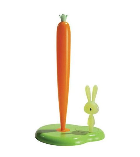 Alessi Kuchenrollenstander | Alessi Kuchenrollenhalter Grun H. 34 Cm Bunny & Carrot