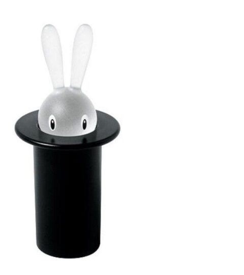 Alessi Badzubehor | Alessi Zahnstocherbehalter Magic Bunny Schwarz