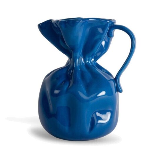 Byon Vasen | Byon Vase Crumple Blau 23,5X17X26Cm