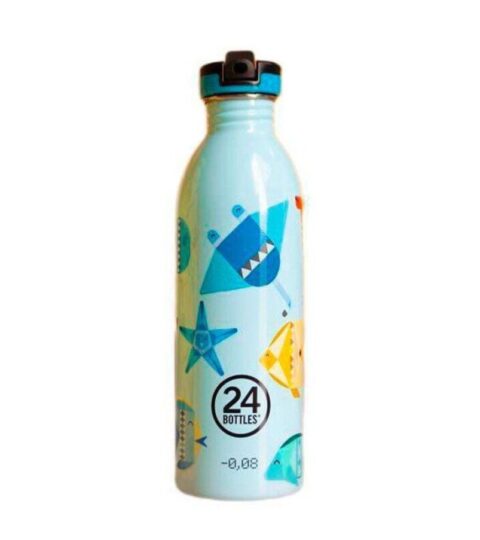 24bottles Trinkflaschen | 24Bottles Trinkflasche 0,5 L Sea Friends Blau Mit Sportdeckel