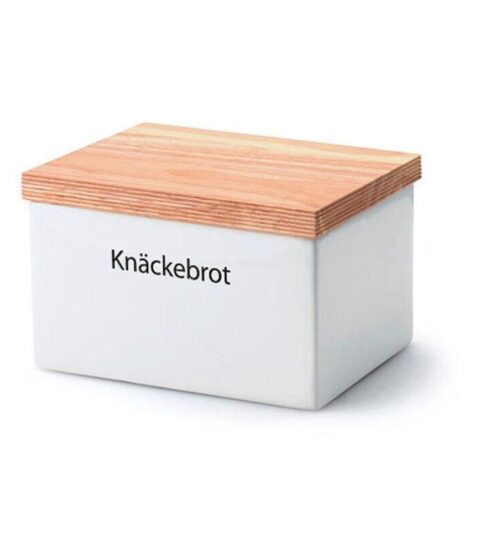 Continenta Vorratsdosen | Continenta Knackebrot Box Mit Holzdeckel 17,5 X 13,5 X 11 Cm