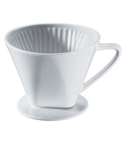 Cilio Kaffeefilter | Cilio Kaffeefilter Grose 4 Keramik Weiss Glasiert