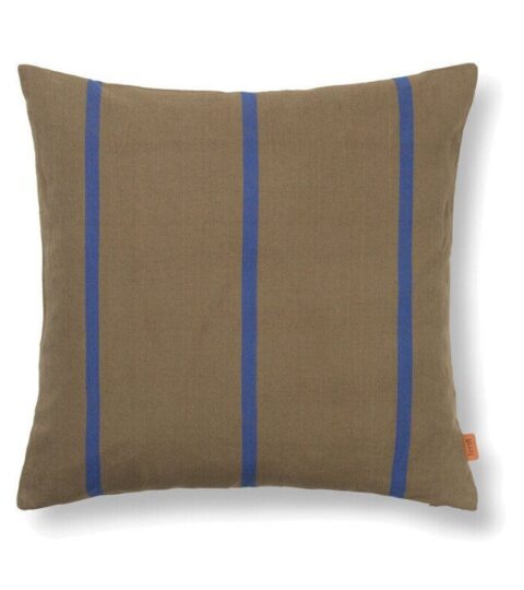 Ferm Living Kissen | Ferm Living Grand Kissen In Olive/Hell Blau Gestreift B: 50 X H: 50 Cm