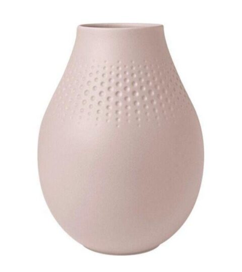 Villeroy & Boch Vasen | Villeroy & Boch Vase Perle Hoch H.23,5Cm Manufacture Collier Beige