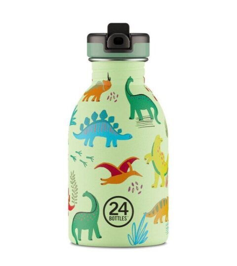 24bottles Trinkflaschen | 24Bottles Trinkflasche 0,25 L Jurassic Friends Mit Sportdeckel