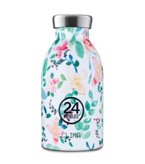 24bottles Trinkflaschen | 24Bottles Thermo-Trinkflasche 0,33L Kleine Blumen Mit Klimadeckel