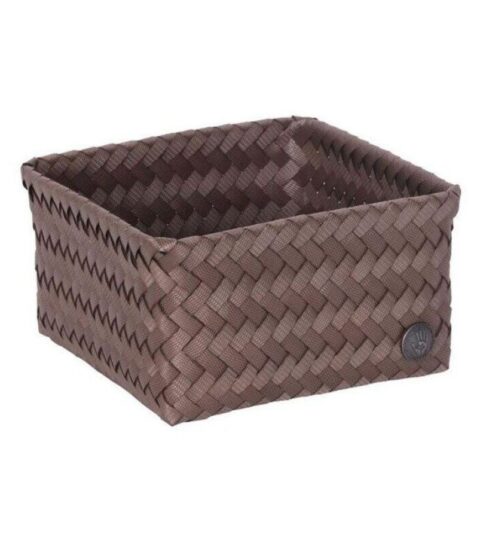 Handed By Deko | Handed By Korb 18X18X10Cm Fit Square High Basket Taupe