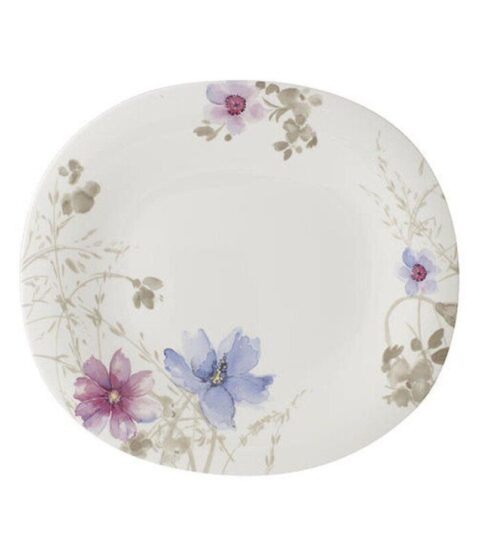 Villeroy & Boch Sommerklassiker | Villeroy & Boch Speiseteller Oval Flach 29 X 25 Cm Mariefleur Gris Basic