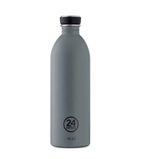 24bottles Trinkflaschen | 24Bottles Trinkflasche 1,0L Stone Finish Dunkelgrau Mit Urbandeckel