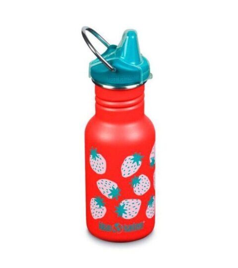 Klean Kanteen Kindertrinkflaschen | Klean Kanteen Trinkflasche Kid Classic Strawberries Einwandig 355Ml Mit Sippy Cap