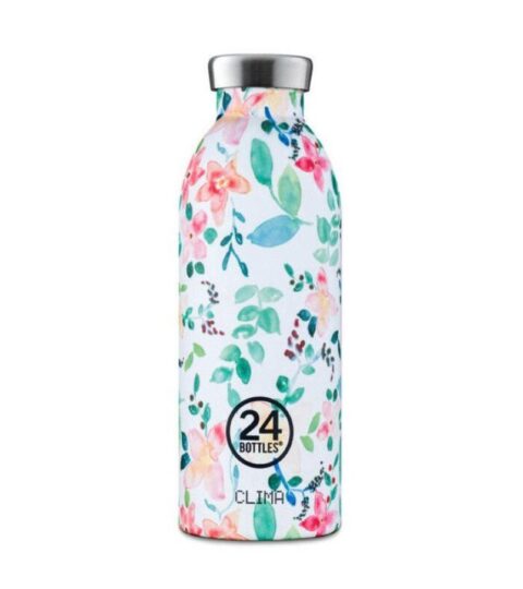 24bottles Nachhaltig Leben | 24Bottles Thermo-Trinkflasche 0,5L Kleine Blumen Mit Klimadeckel