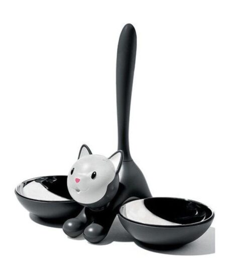 Alessi Futternapf | Alessi Katzennapf Schwarz Tigrito