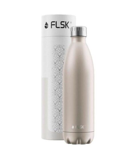 Flsk Thermosflaschen | Flsk Isolierflasche 1,0 L Champagne Edelstahl Lackiert