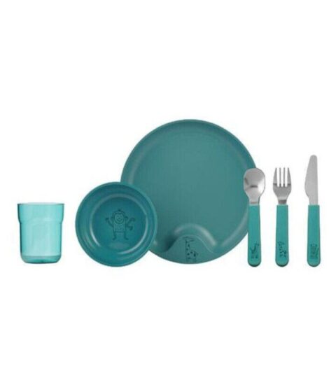 Mepal Kindergeschirr | Mepal Kindergeschirr-Set 6-Tlg Deep Turquoise