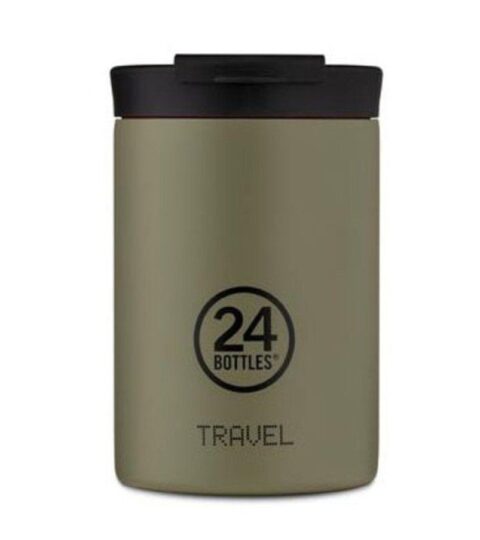 24bottles Coffee To Go Becher | 24Bottles Thermobecher 350 Ml Khaki-Grun Mit Kaffeedeckel