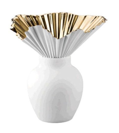 Rosenthal Vasen | Rosenthal Vase 27 Cm Falda Gold Titanisiert