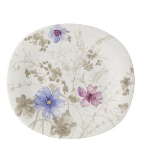 Villeroy & Boch Sommerklassiker | Villeroy & Boch Fruhstucksteller Oval 23 X 19 Cm Mariefleur Gris Basic