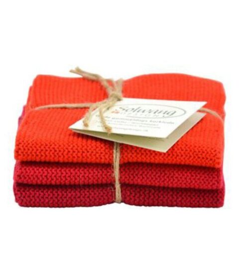 Solwang Kuchentextil | Solwang 3Er-Pack Wischtucher Rot Kombi