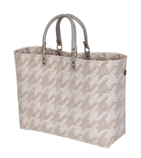 Handed By Einkaufskorbe | Handed By Mayfair Shopper In Blassgrau/Champagner Gemustert 42X16X32Cm